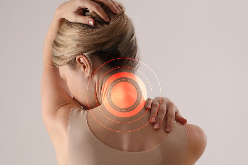 Neck Pain with Highlighted Area